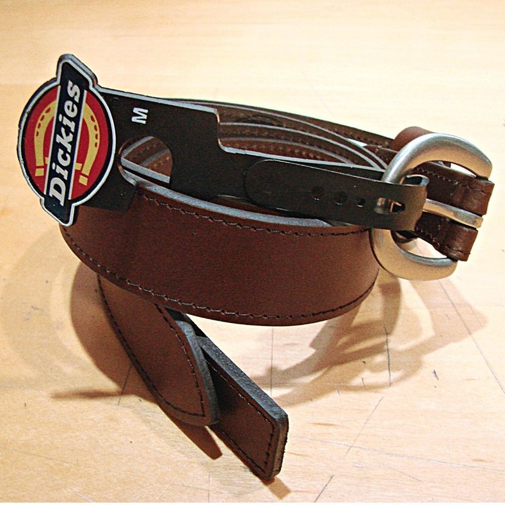 NEW Genuine Dickies Ranger Belt Mens Brown Leather Work or Dress Belt Size M NWT